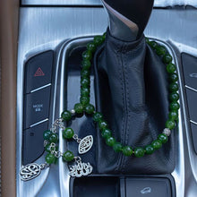 Load image into Gallery viewer, "Masha'Allah" Car Pendant - Green Jade Stone

