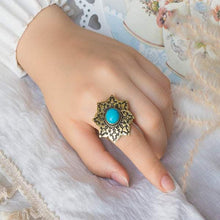 Load image into Gallery viewer, Fairouza Flower Ring - Pure Copper
