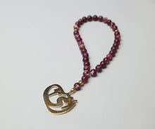 Load image into Gallery viewer, "Mom" Customized Rosary - Dark Purple Agate
