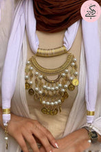 Load image into Gallery viewer, White Arabic Necklace Scarf
