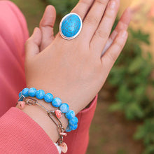 Load image into Gallery viewer, Pinky Turquoise Set - Silver Plated
