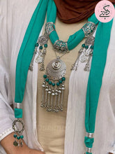 Load image into Gallery viewer, Turquoise Elegant Necklace Scarf

