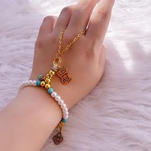 Load image into Gallery viewer, Juwayriya Rosary - Pearl And Turquoise Stones
