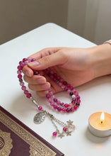 Load image into Gallery viewer, Pink Rosary - Agate Stones
