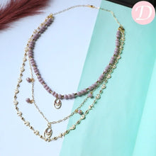 Load image into Gallery viewer, Helal Crystal Necklace - Gold Plated
