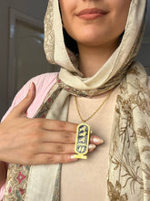 Load image into Gallery viewer, Pharaonic Obelisk Necklace  - Customized Name Gold Plated
