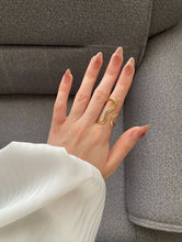 Load image into Gallery viewer, Ondine Wave Ring - Stainless Steel
