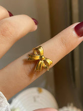 Load image into Gallery viewer, Rosalie Bow Ring - Stainless Steel
