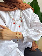 Load image into Gallery viewer, Red Heart Set - Pearl Stones
