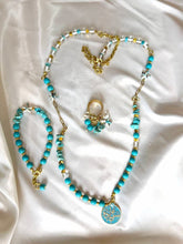Load image into Gallery viewer, Reham Set - Turquoise And Acrylic Stones
