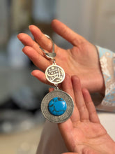 Load image into Gallery viewer, "Ya Rab" Turquoise Medal - Silver Plated
