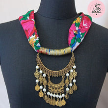 Load image into Gallery viewer, Floral Necklace Scarf - Summer Colors
