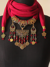 Load image into Gallery viewer, Red Hur Necklace Scarf
