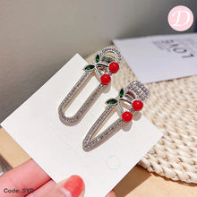 Load image into Gallery viewer, Red Cherry Hair Clips

