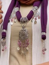 Load image into Gallery viewer, Sara Necklace Scarf - Purple
