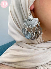 Load image into Gallery viewer, Heba Earrings - Silver Metal
