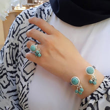 Load image into Gallery viewer, Isabella Turquoise - Silver Plated Set
