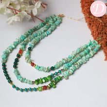 Load image into Gallery viewer, Verde Necklace - Agate and Seashell
