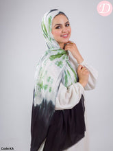 Load image into Gallery viewer, Rock Stone Scarf - Tie-Dye Cotton - Green
