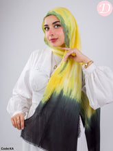 Load image into Gallery viewer, Rock Stone Scarf - Tie-Dye Cotton - Yellow
