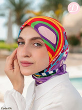 Load image into Gallery viewer, Hanaa Scarf - Cotton And Satin
