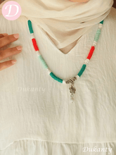 Load image into Gallery viewer, Nariman Necklace - Rubber And Pearl Stones
