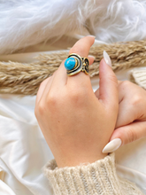 Load image into Gallery viewer, Qamar Agate Ring - Pure Copper
