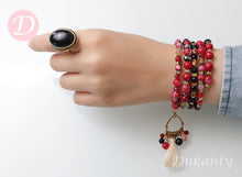 Load image into Gallery viewer, Red Agate Stones Elegant Set
