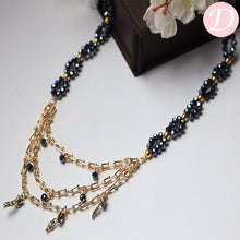 Load image into Gallery viewer, Elegante  Necklace - Crystal and Hematite
