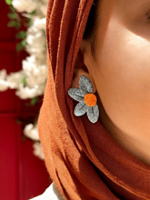 Load image into Gallery viewer, Rose Earrings - Leather
