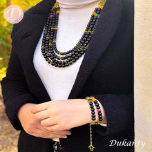 Load image into Gallery viewer, Layali Black Set - Agate and Onyx Stone

