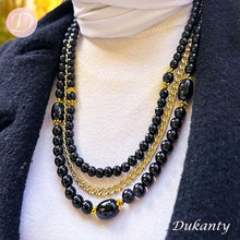 Load image into Gallery viewer, Dalida Necklace - Onyx Stone
