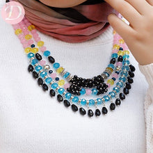 Load image into Gallery viewer, Hania Colorful Necklace - Agate with Crystal
