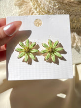 Load image into Gallery viewer, Star Green Earrings  - Stainless Steel
