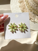 Load image into Gallery viewer, Star Green Earrings  - Stainless Steel
