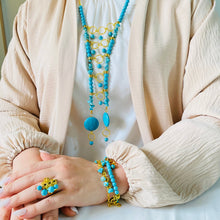 Load image into Gallery viewer, Blue Charm Set - Turquoise Stones
