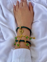 Load image into Gallery viewer, Green Bracelet – Leather Set
