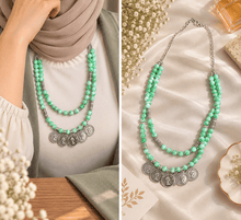 Load image into Gallery viewer, Naira green agate charm necklace
