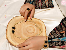Load image into Gallery viewer, Marwa Agate Set - Gold plated
