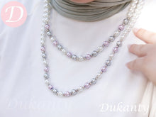Load image into Gallery viewer, Isabella Necklace - Pearl and Hematite

