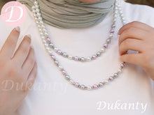 Load image into Gallery viewer, Isabella Necklace - Pearl and Hematite
