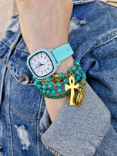 Load image into Gallery viewer, Rahaf Watch Set - Turquoise Acrylic
