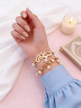 Load image into Gallery viewer, Customized Name Bracelets Set - Gold Plated
