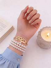 Load image into Gallery viewer, Customized Name with Pearl Set - Gold Plated
