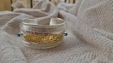 Load image into Gallery viewer, Gold and Silver Plated Arabian Bangle
