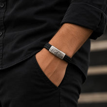 Load image into Gallery viewer, Elegant Touch Bracelet - Leather &amp; Silver Plated
