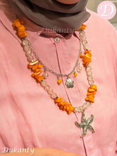 Load image into Gallery viewer, Hala Necklace - Broken Seashell and Crystal
