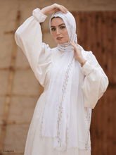 Load image into Gallery viewer, Gailan Scarf - Hand-Embroidered Linen
