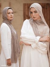 Load image into Gallery viewer, Gailan Scarf - Hand-Embroidered Linen

