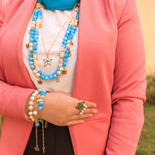 Load image into Gallery viewer, White Star Turquoise Set - Colorful Stones
